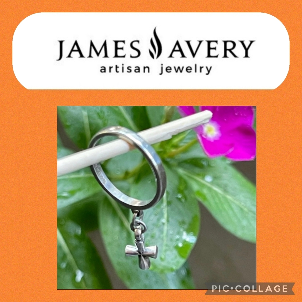 James Avery Retired Dangle Cross Ring
